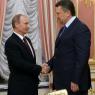 El primer ministre rus, Vladimir Putin, amb el president d'Ucraïna, Viktor Yanukovych, durant la reunió celebrada a Kiev (Ucraïn